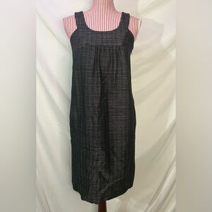 Michael Kors Black Tweed Sleeveless Shift Jumper Dress Classic Work Retro Sz 4